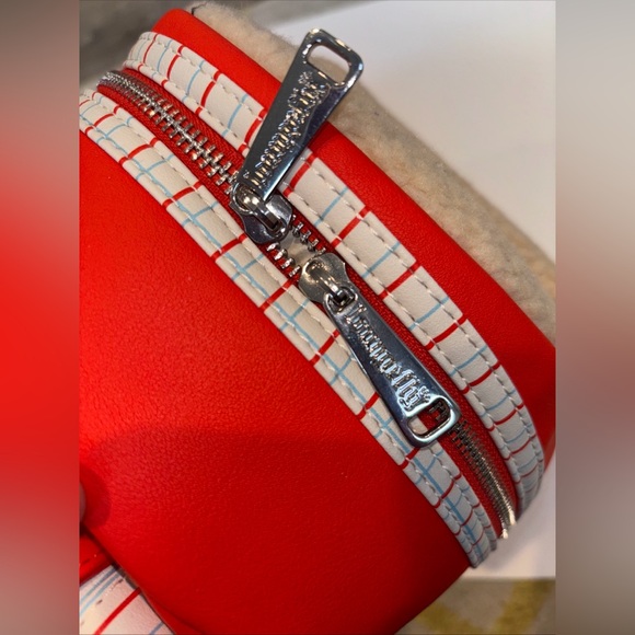 Disney Marvel Spider-Man Faux Fur Sherpa Great Power Loungefly Mini Backpack - Picture 6 of 9